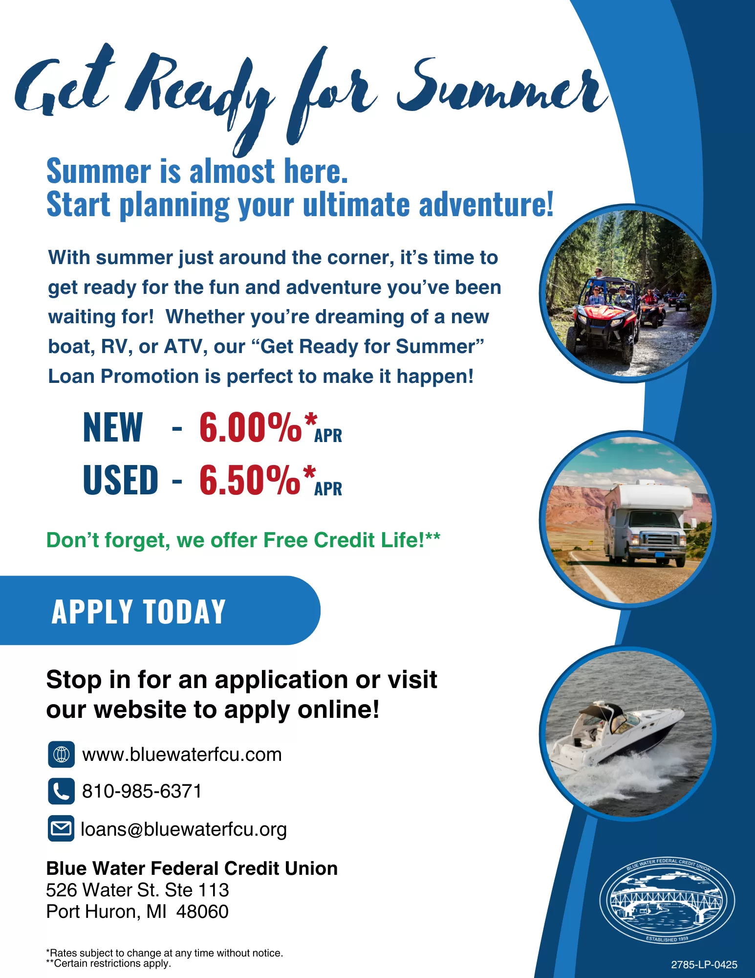 Get Ready for Summer Recreational Loan Promotion