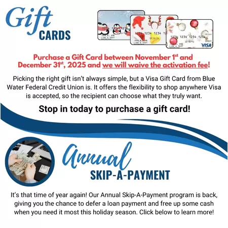 Gift Card and Loan Skip-A-Payment